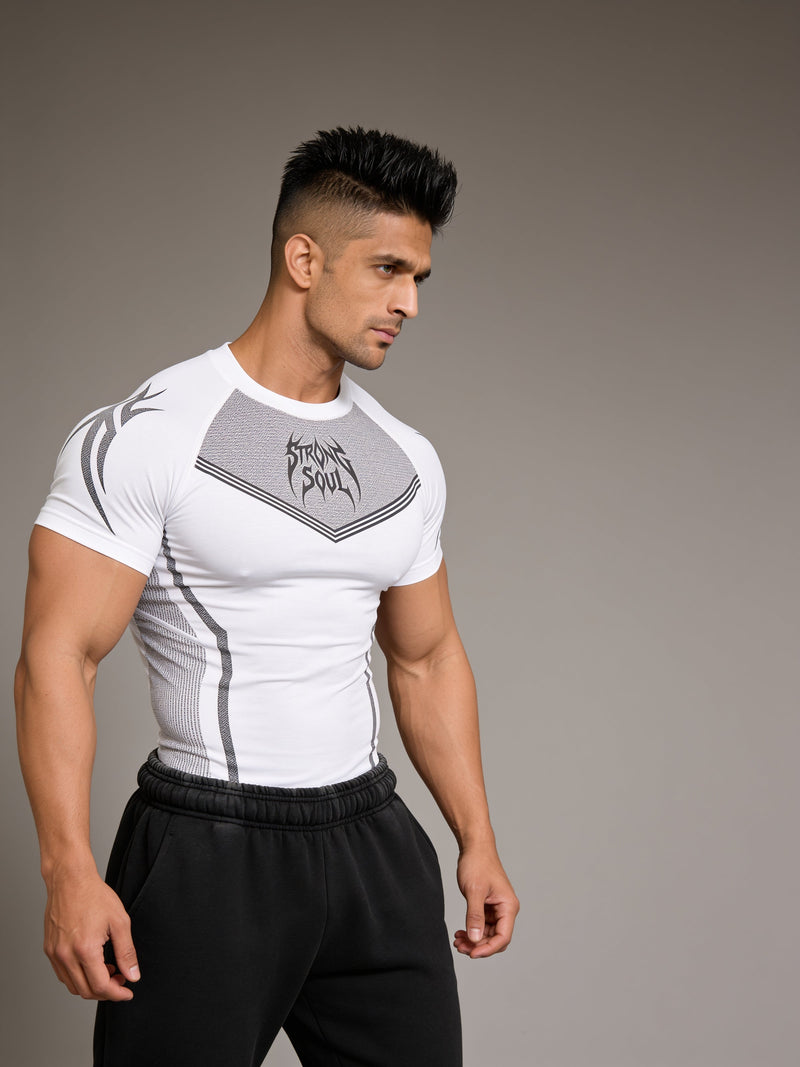White Warrior - Cotton Lycra Compression
