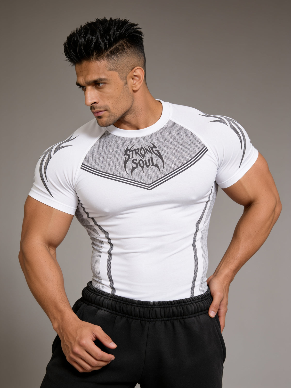 White Warrior - Cotton Lycra Compression