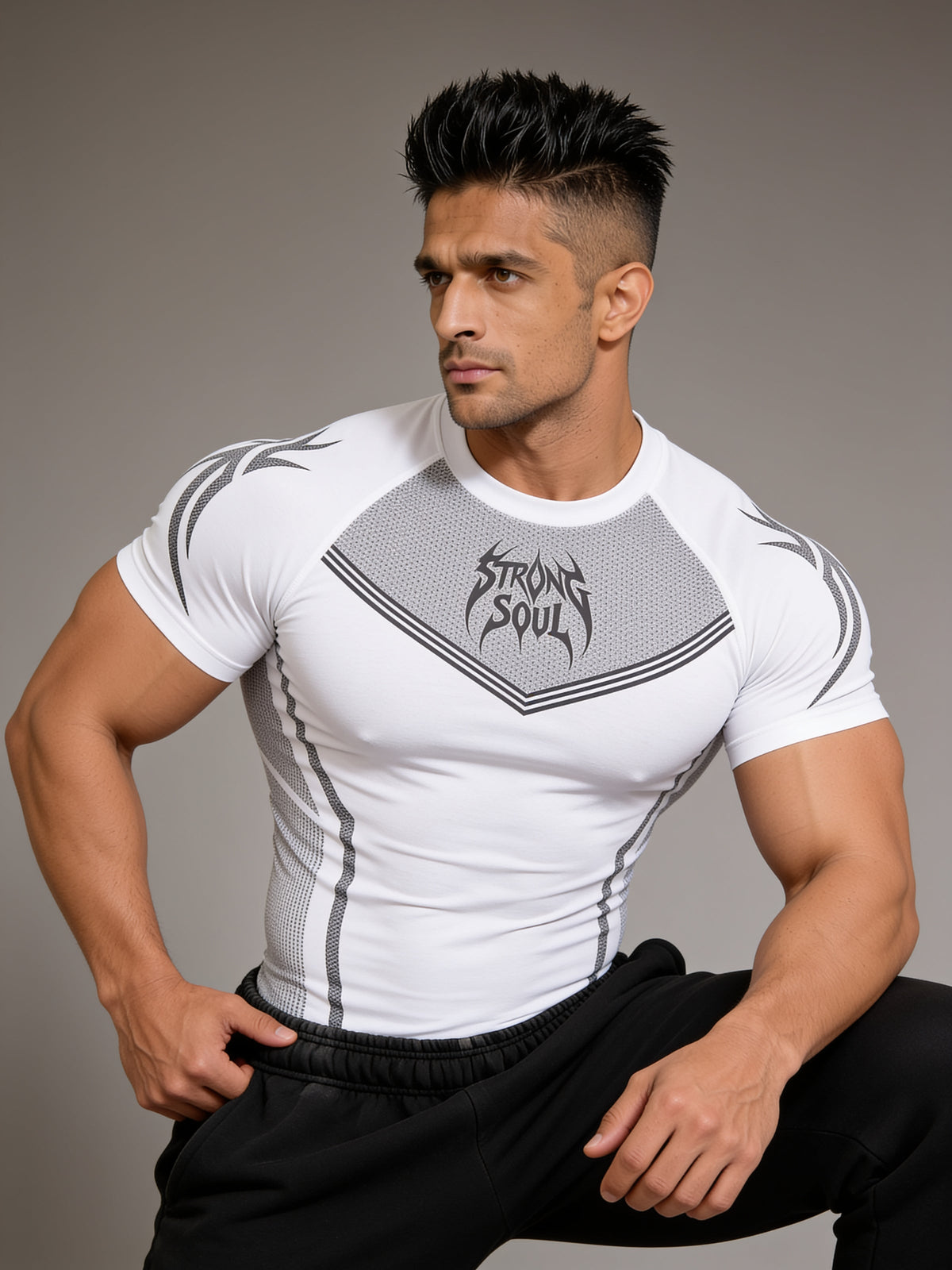 White Warrior - Cotton Lycra Compression
