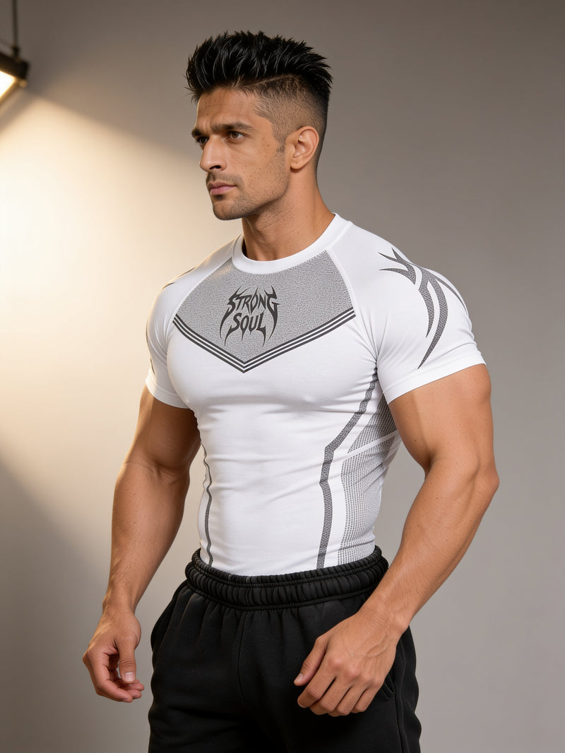 White Warrior - Cotton Lycra Compression