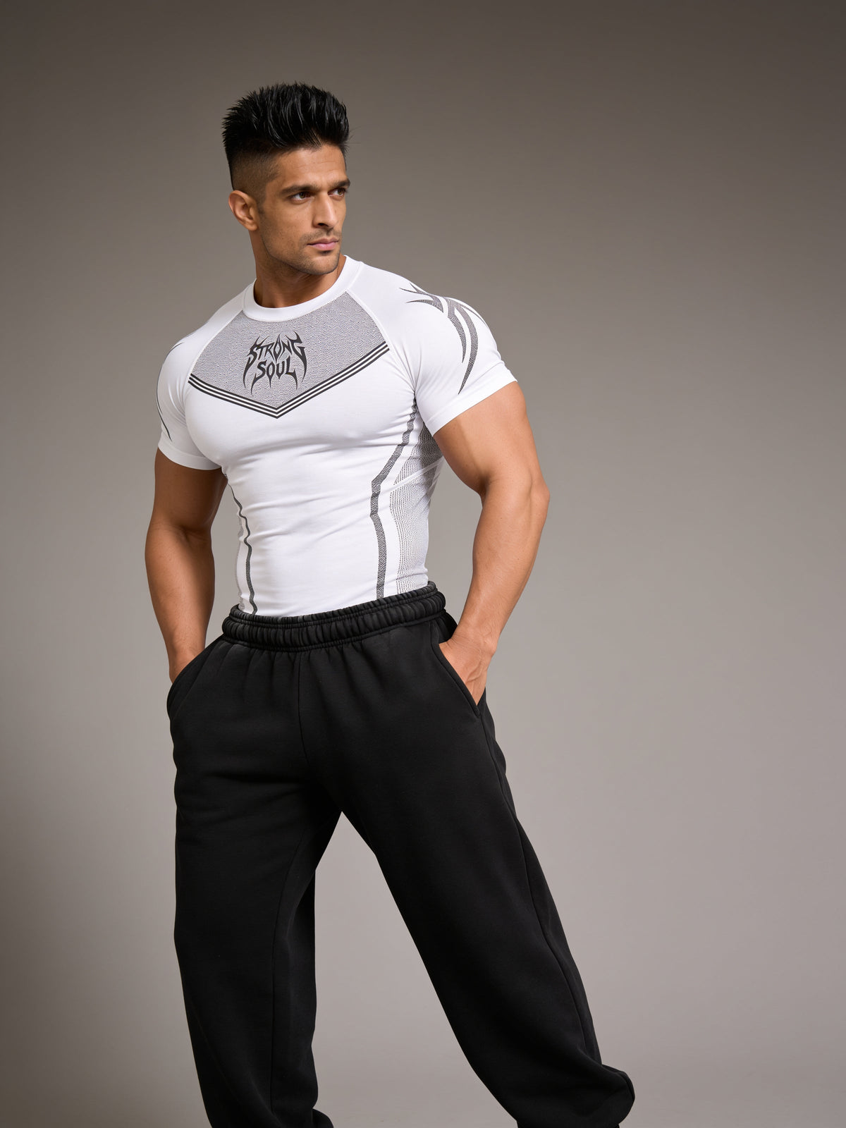 White Warrior - Cotton Lycra Compression