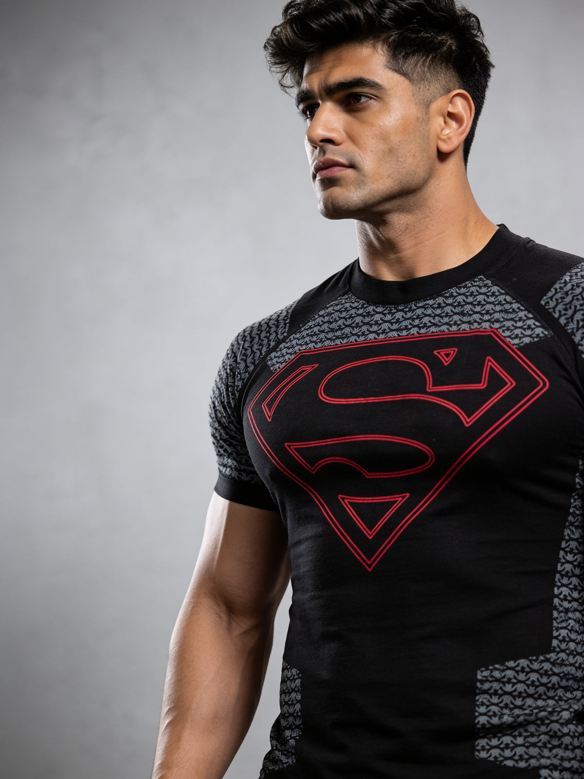Hero Black Red - Cotton Lycra Compression