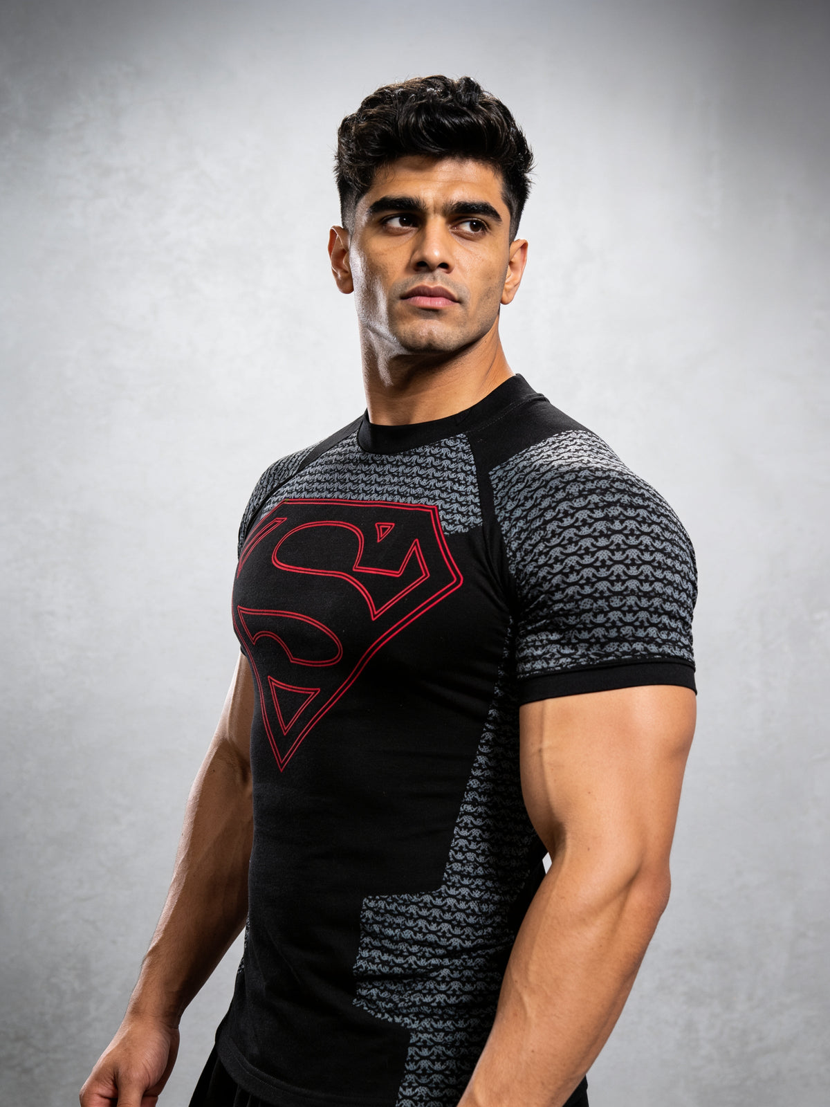 Hero Black Red - Cotton Lycra Compression