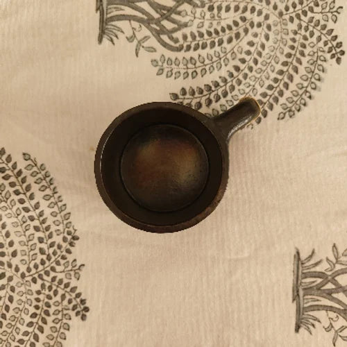 Tea /Coffee: Black Pottery Cups-4