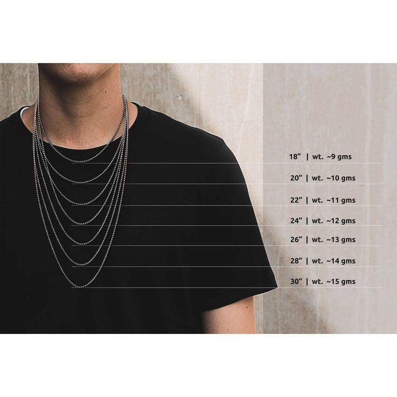 Maori Chain | 925 Sterling Silver, Rhodium Plating & Glossy Finish
