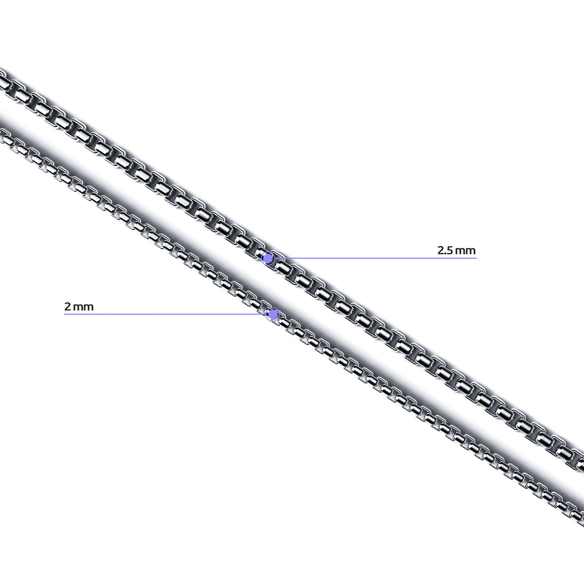 Maori Chain | 925 Sterling Silver, Rhodium Plating & Glossy Finish