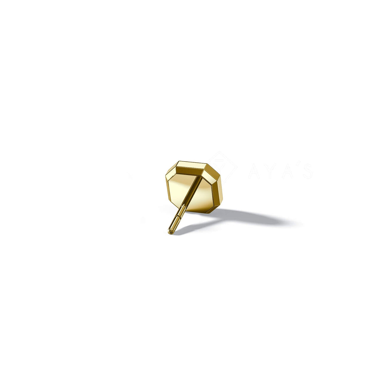 Meiko Stud | 925 Sterling Silver, Natural Gemstone, Rhodium Plating & Glossy Finish