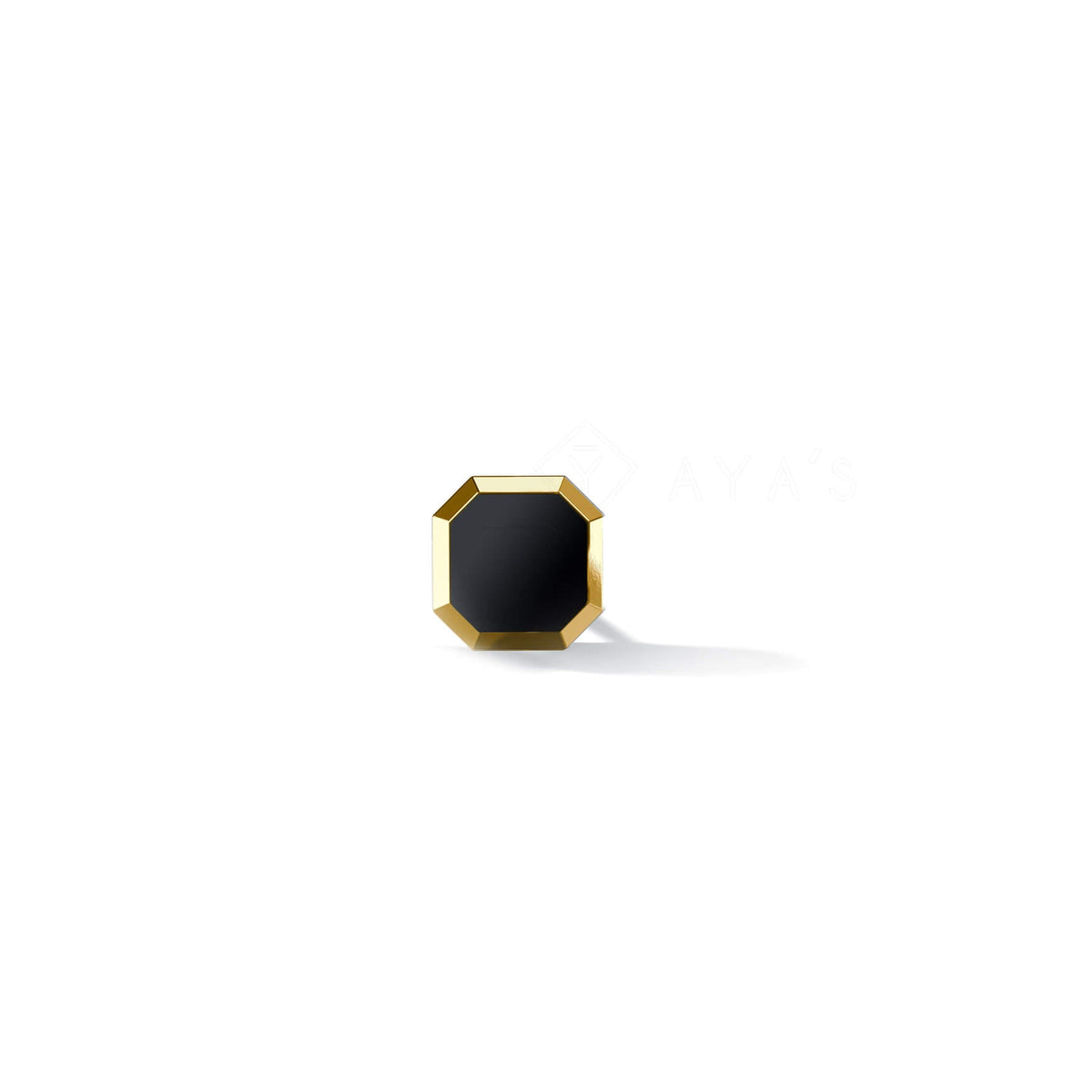 Meiko Stud | 925 Sterling Silver, Natural Gemstone, Rhodium Plating & Glossy Finish