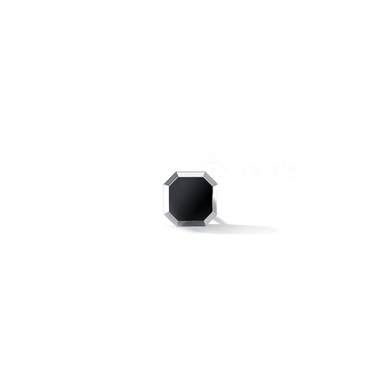 Meiko Stud | 925 Sterling Silver, Natural Gemstone, Rhodium Plating & Glossy Finish