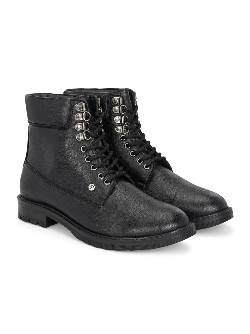 El Paso Men Faux Leather Casual Lace Up Boots-4