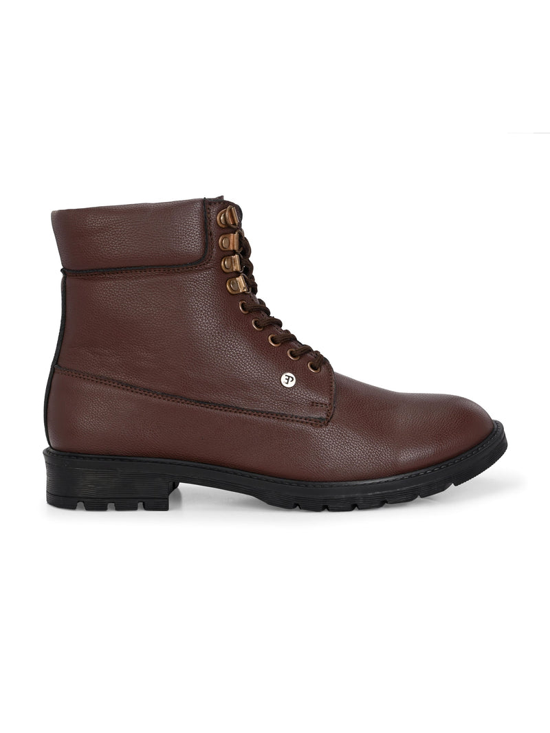El Paso Men Faux Leather Casual Lace Up Boots-12