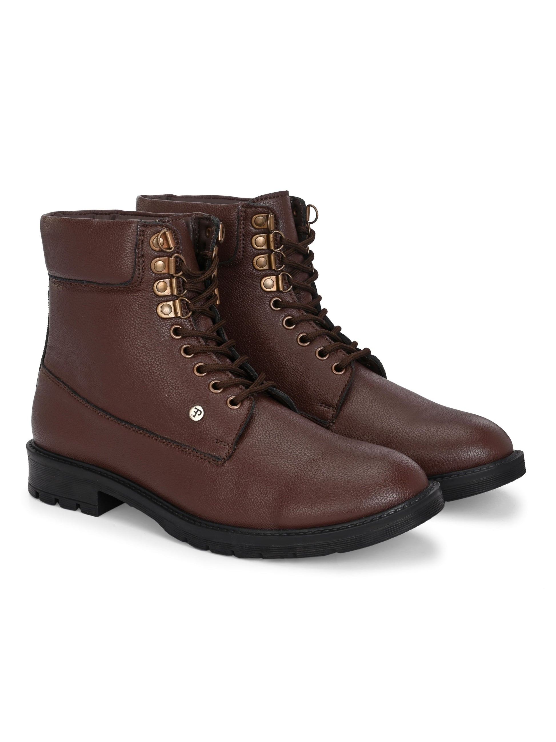 El Paso Men Faux Leather Casual Lace Up Boots-16