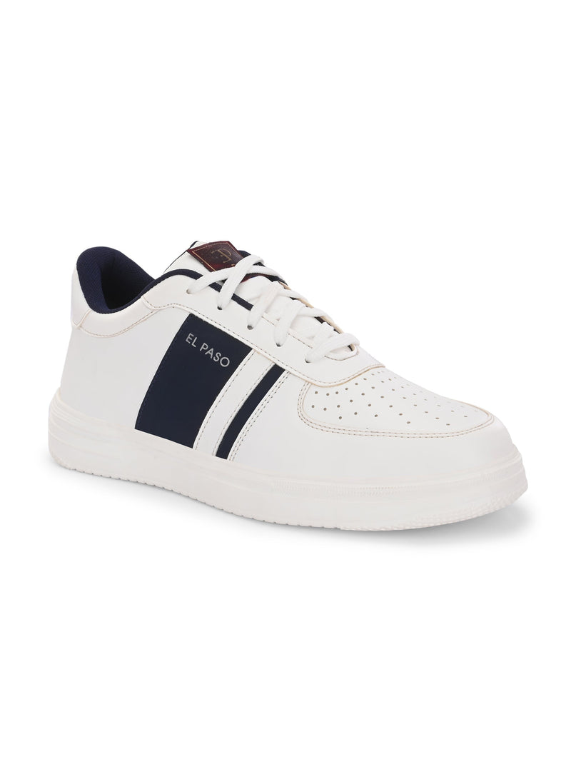Men Leather Casual Lace Up Sneakers-1