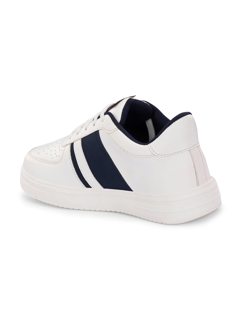 Men Leather Casual Lace Up Sneakers-4