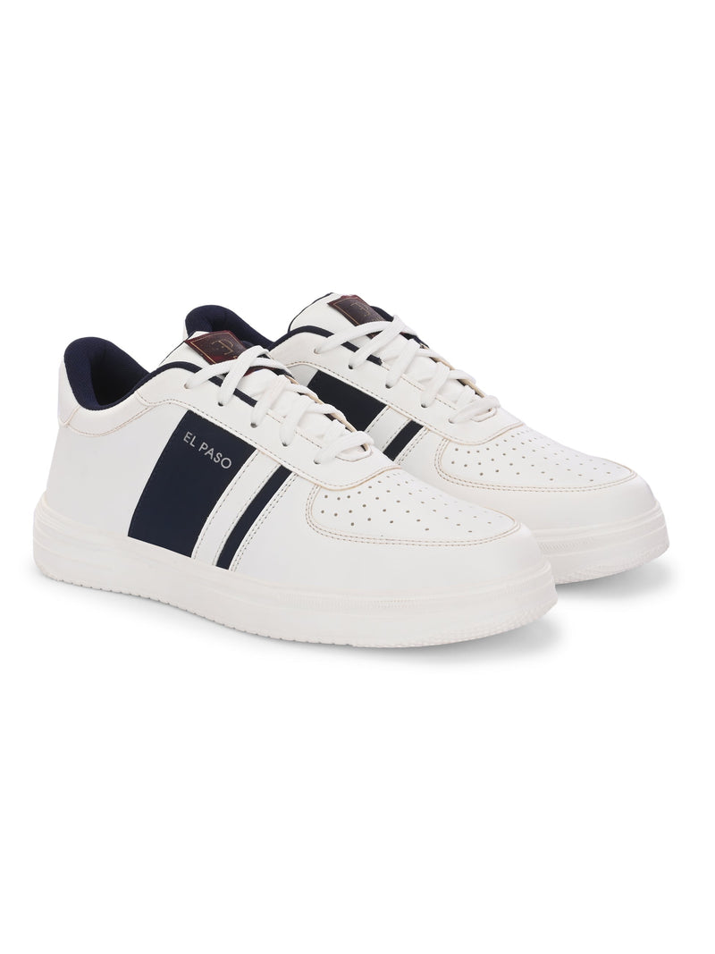 Men Leather Casual Lace Up Sneakers-5