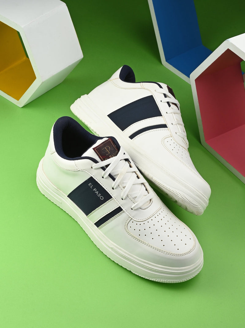 Men Leather Casual Lace Up Sneakers-7