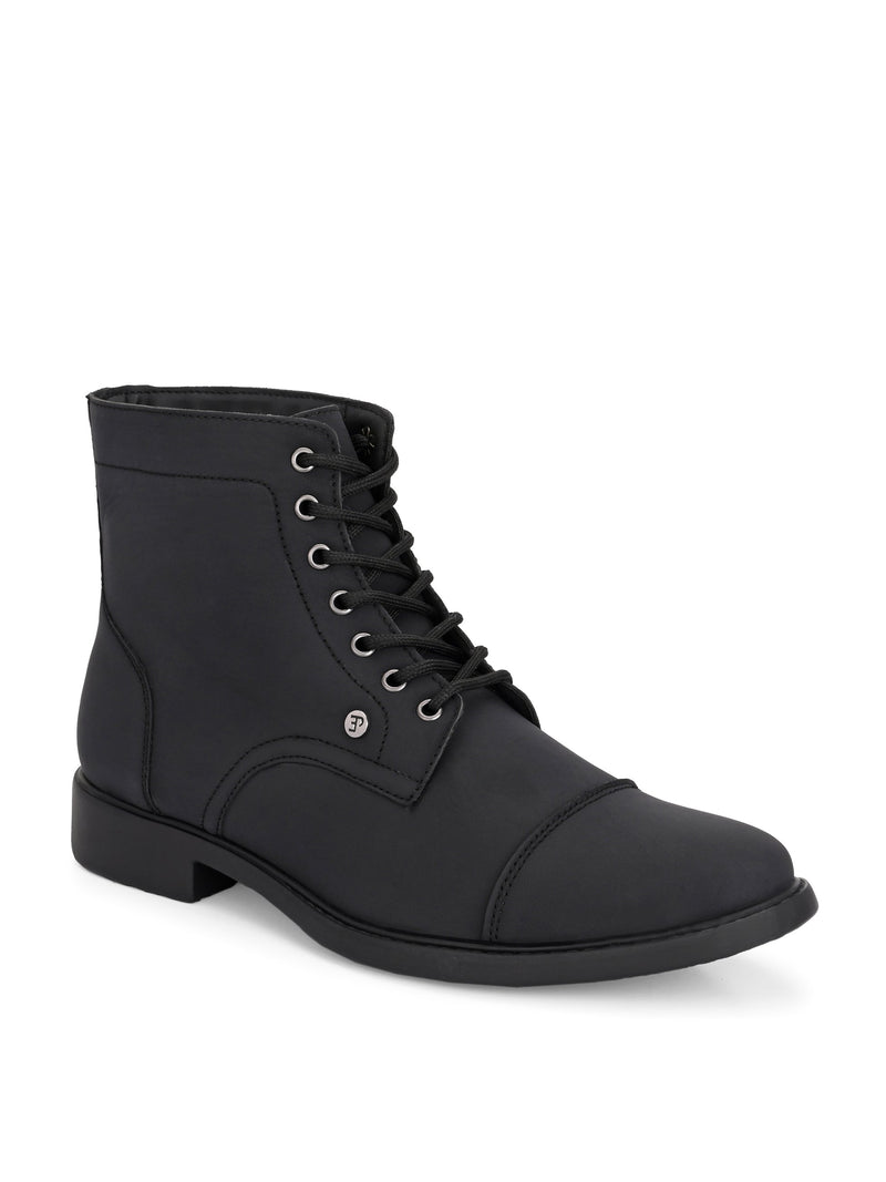 El Paso Men Faux Leather Casual Lace Up Boots-1