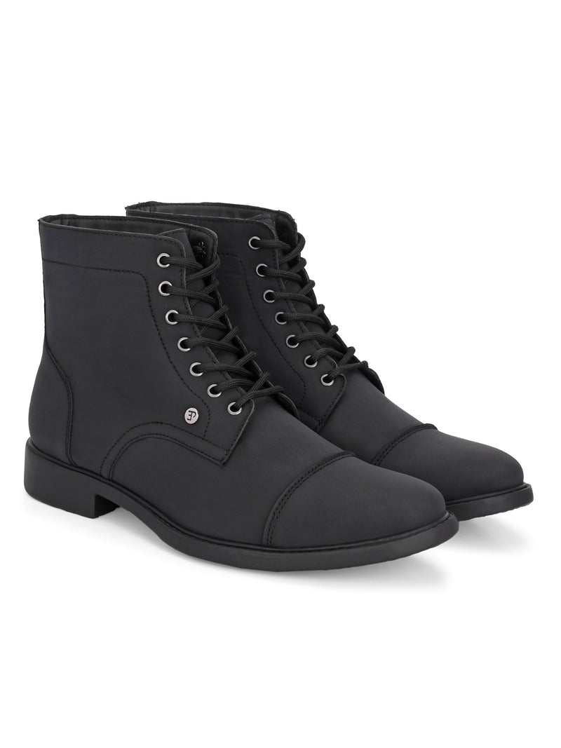 El Paso Men Faux Leather Casual Lace Up Boots-4