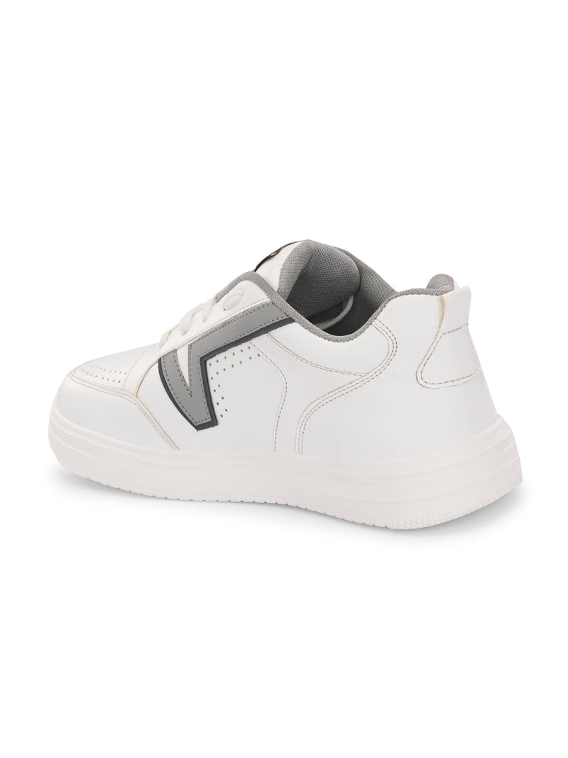 Men Striped Round Toe Lightweight Sneakers-2