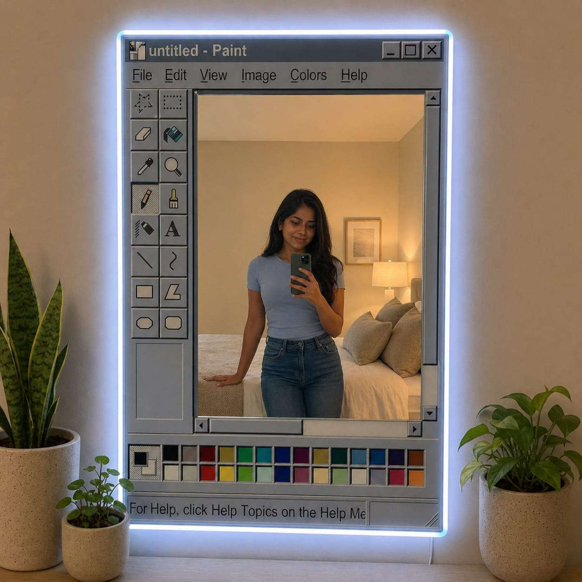 Mirror Neon Sign Paint - Cool White