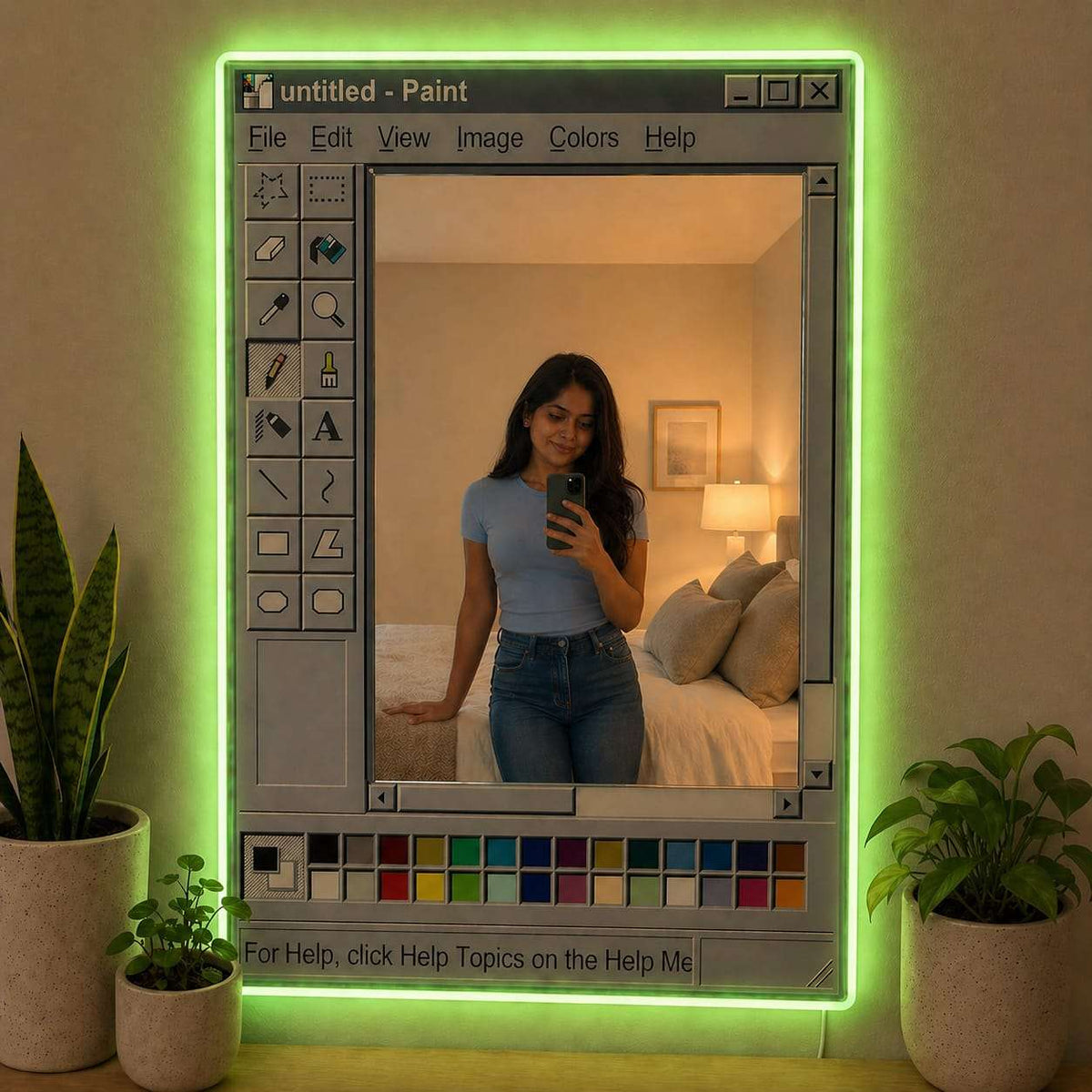 Mirror Neon Sign Paint - Green