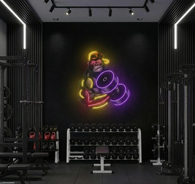 Gorilla Gym Neon Sign – Beast Mode LED Workout Light | Neon Signs India — Image 2