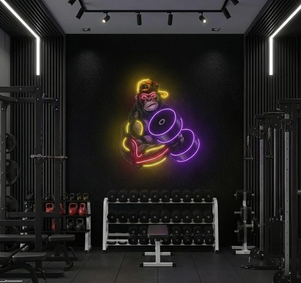 Gorilla Gym Neon Sign – Beast Mode LED Workout Light | Neon Signs India — Image 2