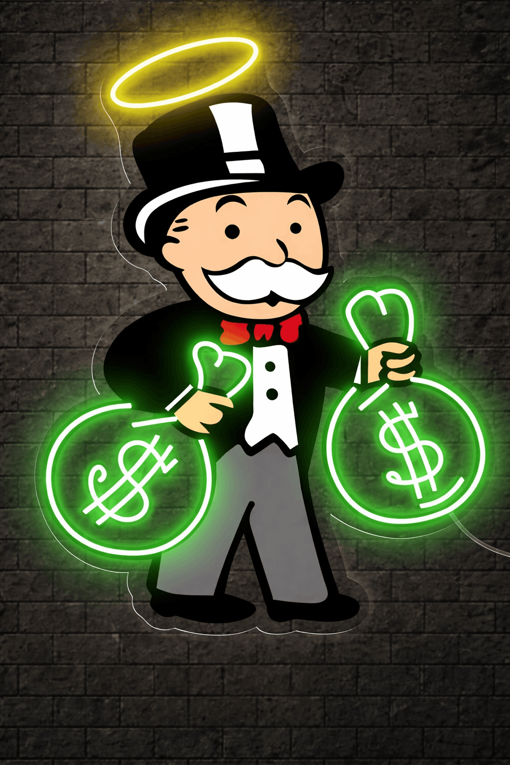 Monopoly Money King Neon Wall Art – LED Wealth & Hustle Sign | Neon Signs India — Image 2