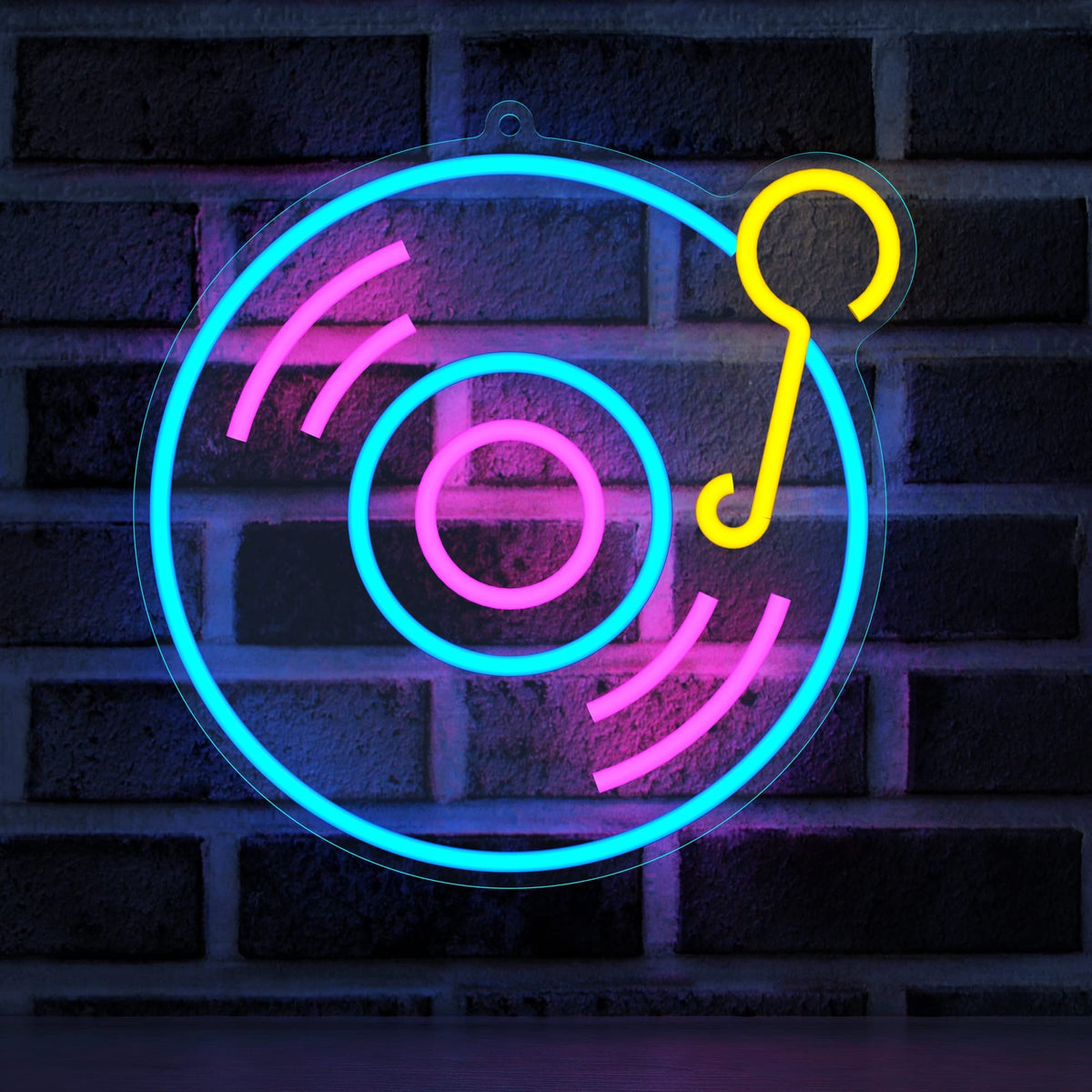 Music Record Neon Sign (12x12 inches) Neonsignsindia