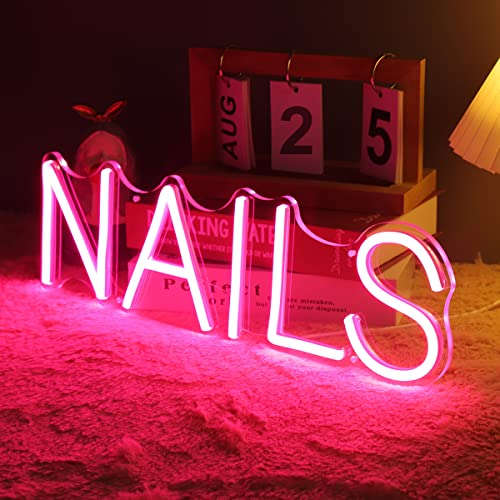 NAILS Neon Sign (17x8inches) Neonsignsindia