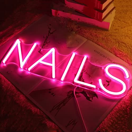 NAILS Neon Sign (17x8inches) Neonsignsindia