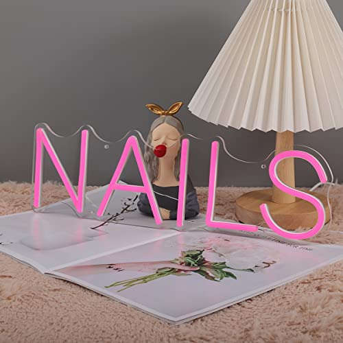NAILS Neon Sign (17x8inches) Neonsignsindia