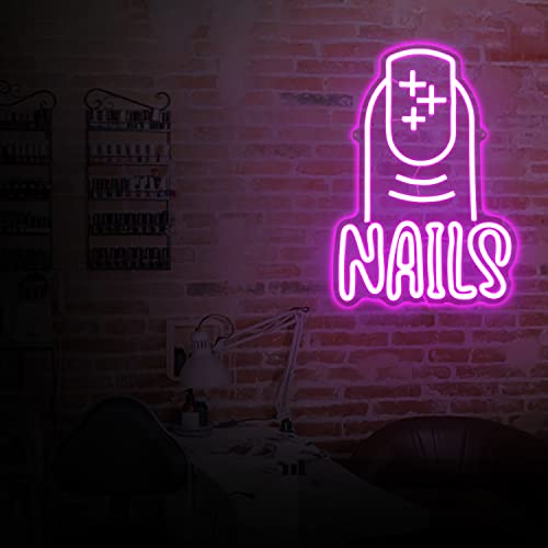 Nails Neon Sign Nail Neon Sign (15.7x10.8in) Neonsignsindia