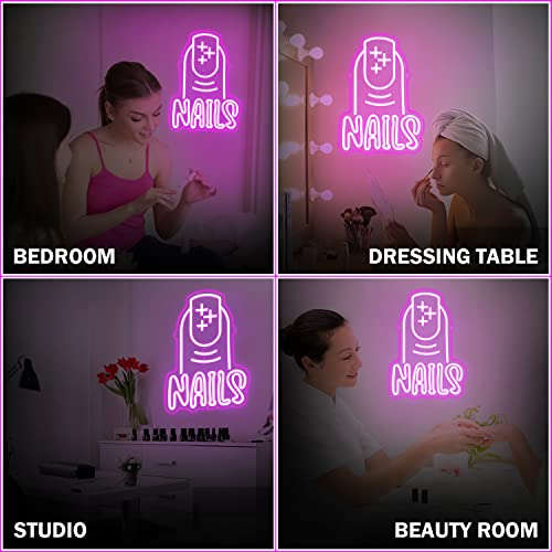 Nails Neon Sign Nail Neon Sign (15.7x10.8in) Neonsignsindia