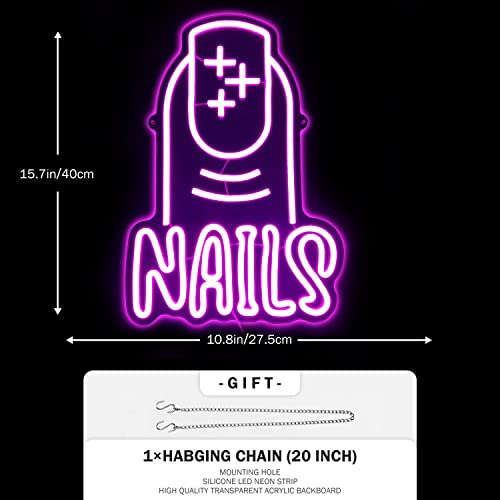 Nails Neon Sign Nail Neon Sign (15.7x10.8in) Neonsignsindia