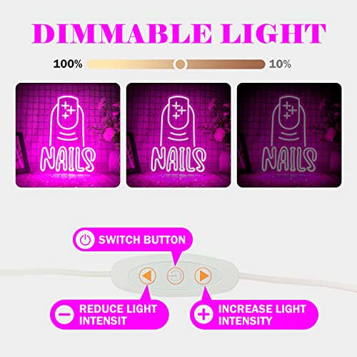Nails Neon Sign Nail Neon Sign (15.7x10.8in) Neonsignsindia