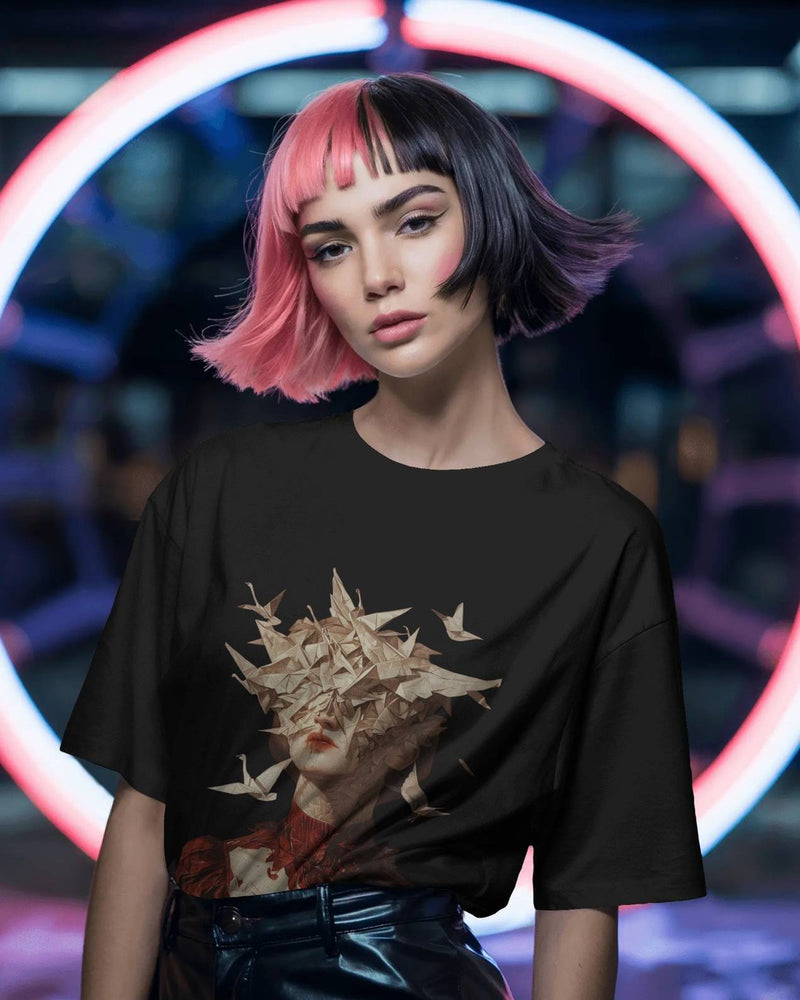 Origami Swan Baggy Tshirt