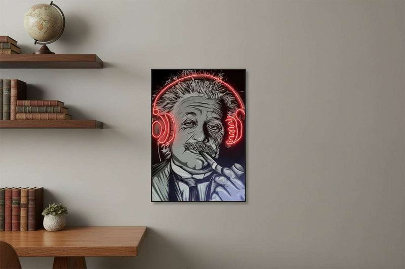 Neon Genius Vibes – Scientist Headphones LED Wall Art | Neon Signs India — Image 2
