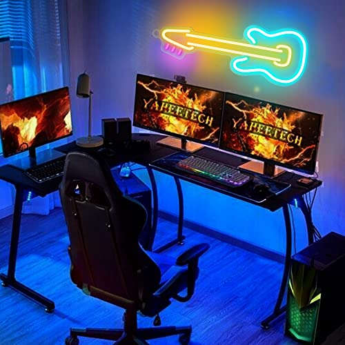 Neon Guitar Shaped Sign (8x14 inches) Neonsignsindia