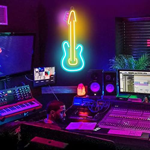 Neon Guitar Shaped Sign (8x14 inches) Neonsignsindia
