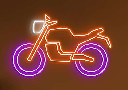 ?️ Neon Motorcycle Wall Sign – Modern Bike LED Neon Light (3*2 feet) Neonsignsindia