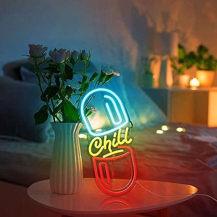 Neon Sign Chill Pill Light (7x 14 inches) Neonsignsindia