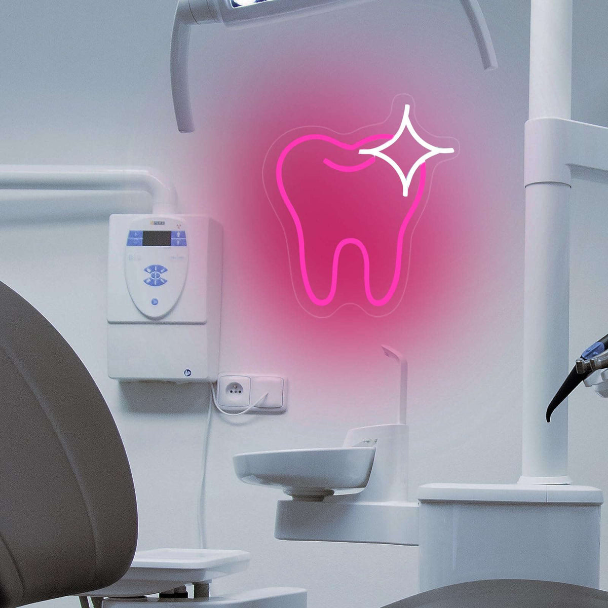 Neon Sign Pink Tooth (12*13 inches) Neonsignsindia