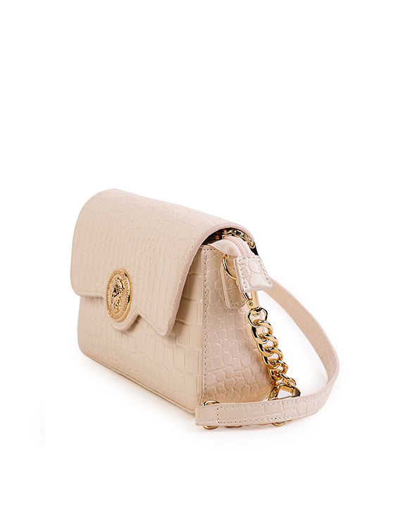Culge Chicago "The Michigan Ave" Croc Baguette – Alabaster Gold-2