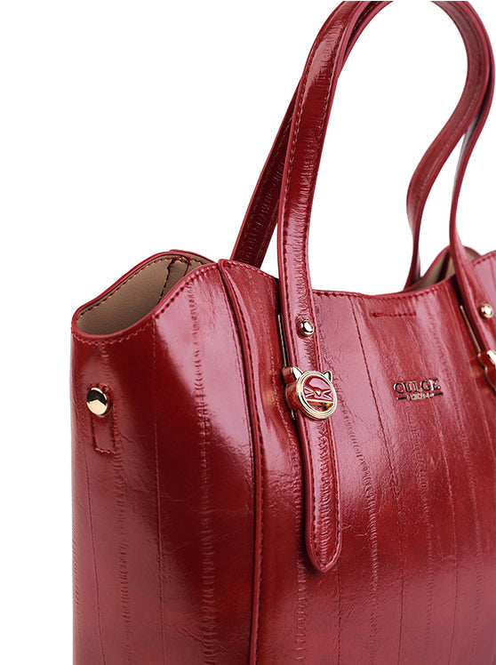 Culge Chicago "The Drake" Convertible Satchel – Crimson Noir-3