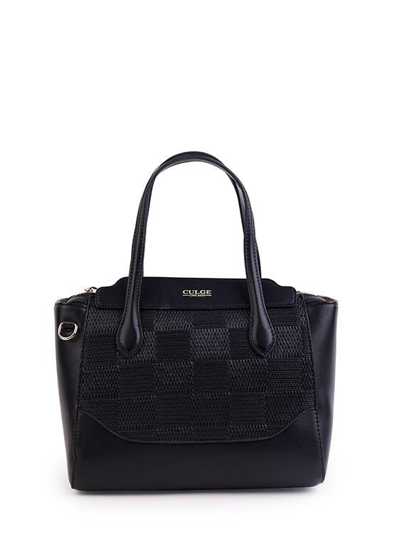 Culge Chicago "The Millennium" Checker-Mesh Satchel – Matte Onyx-2