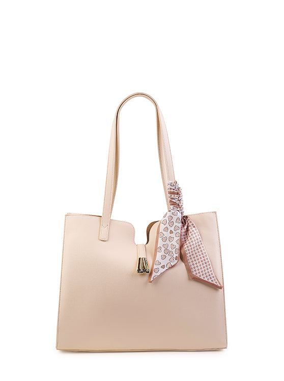 Culge Chicago "The Loop" Sculpted Office Tote – Alabaster Silk-2