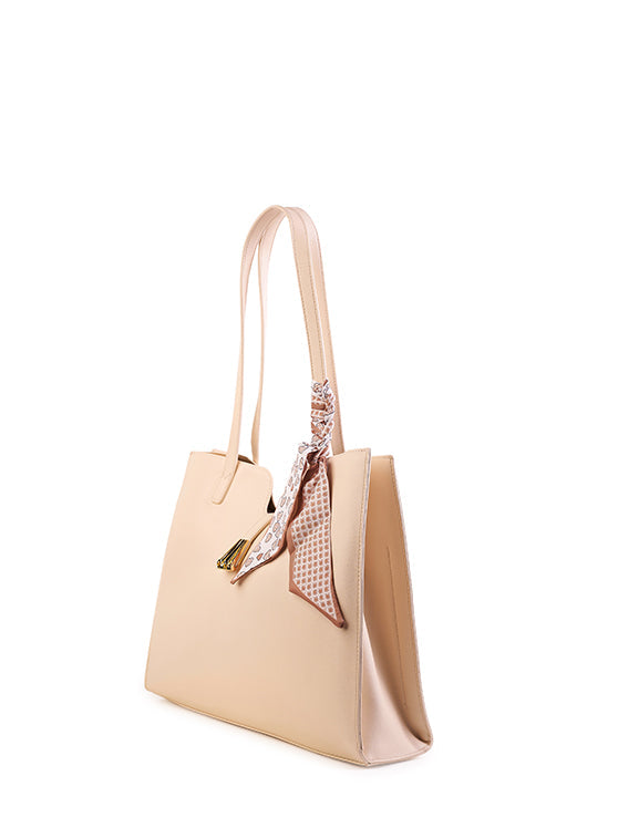 Culge Chicago "The Loop" Sculpted Office Tote – Alabaster Silk-3