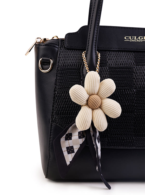 Culge Chicago "The Millennium" Checker-Mesh Satchel – Matte Onyx-4