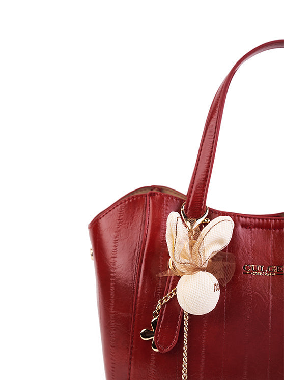 Culge Chicago "The Drake" Convertible Satchel – Crimson Noir-4